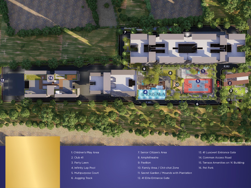 Floor plan of Krisala Aventis &mdash; photo gallery, images, brochure, amenities, cost sheet, price breakup, availability details, RERA number, RERA certificate, possession date, layout plan, logo, floor plan, master plan, and location map showcasing project highlights and features.